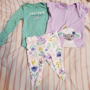 3/$14 Carters Newborn Set